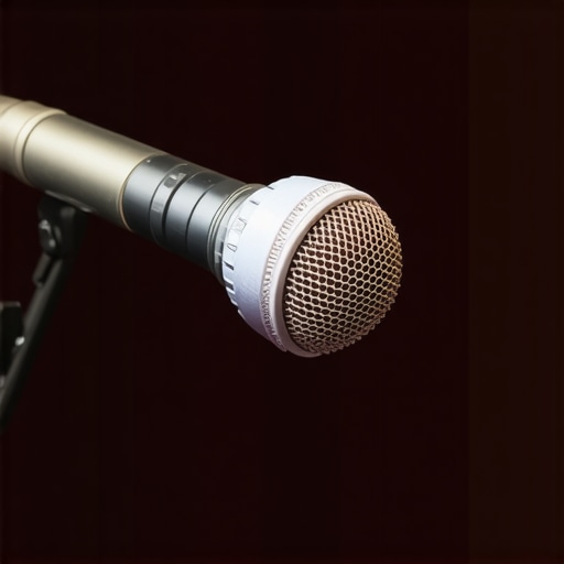 Mic Maintenance Routine A person cleaning XLR microphone connectors with contact cleaner in a recording studio