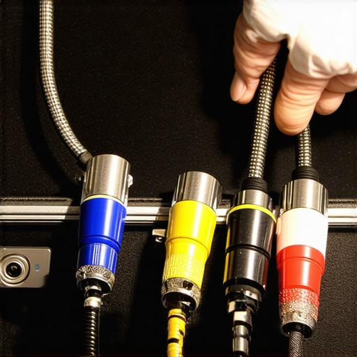 Technician testing XLR cables to ensure audio clarity and performance